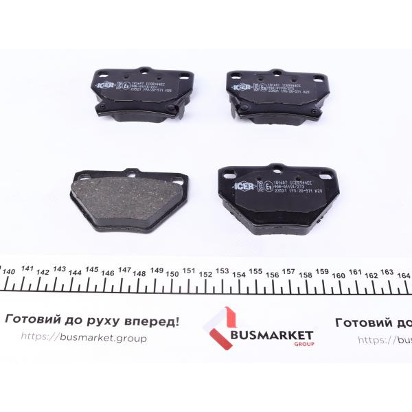 181607 ICER Колодки гальмівні (задні) Toyota Corolla 01-08/Prius 00-09/Yaris/Celica 99-05