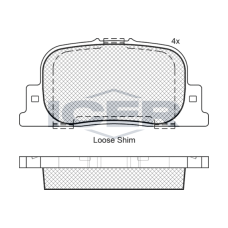 181633 ICER Колодки гальмівні (задні) Toyota Camry/Prius 97-09