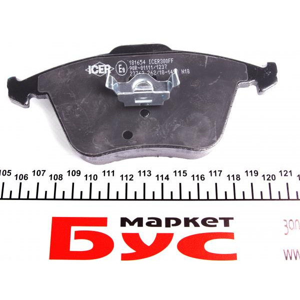 181654 ICER Колодки гальмівні (передні) Audi A4 03-09/A6/A8 03-11/Seat Exeo 08-13 (+датчики)