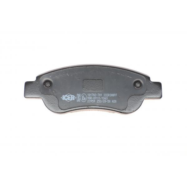 181702701 ICER Колодки гальмівні (передні) Citroen С1/Peugeot 107 05-/108 14-/Toyota Aygo 05-