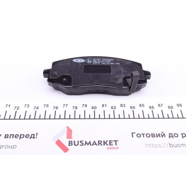 181709 ICER Колодки гальмівні (передні) Hyundai i10 08-17/Kia Picanto 04-