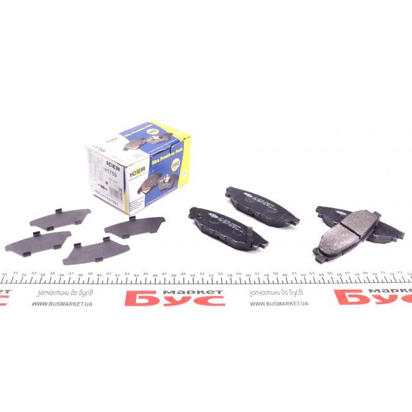 181759 ICER Колодки гальмівні (задні) Subaru Forester/Impreza 08-/Legacy 03-14/Outback 03-/Toyota GT 12-