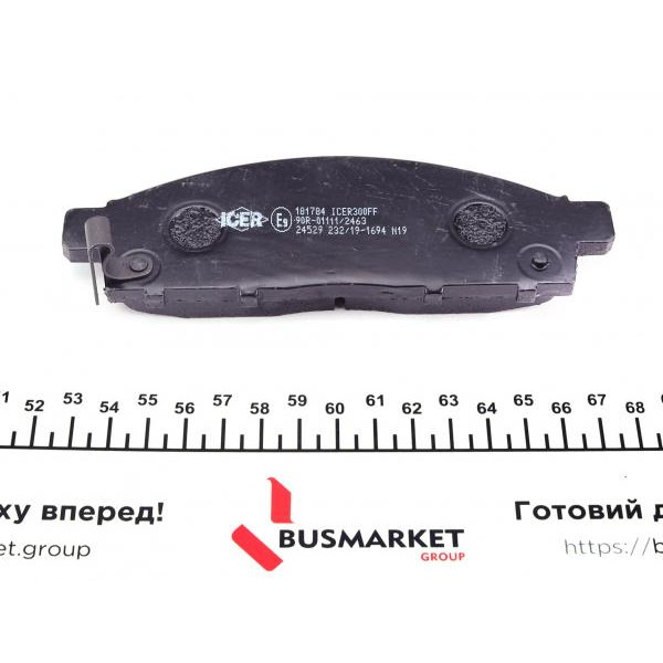 181784 ICER Колодки гальмівні (передні) Mitsubishi L200 05-/Pajero Sport II 08-/Fiat Fullback 16-
