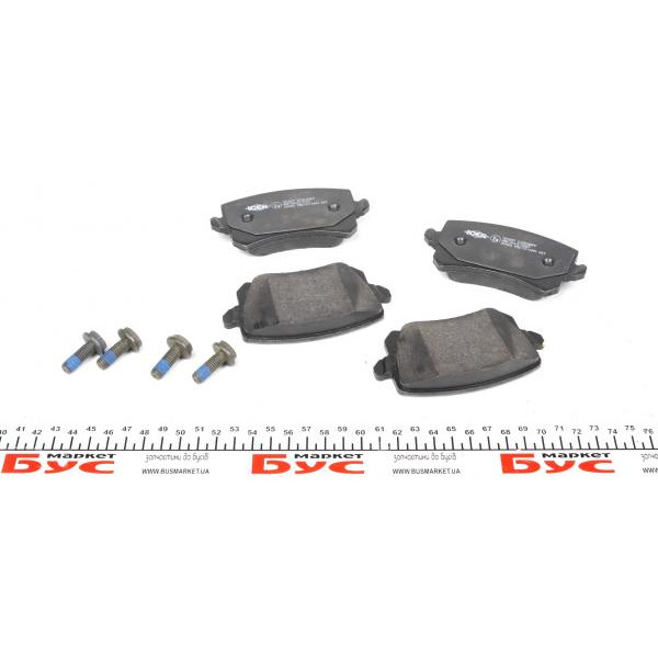 181857 ICER Колодки гальмівні (задні) Audi A6 05-18/Q3/Skoda Octavia 12-/VW Passat B6-B8/Tiguan 05-/Sharan 10-