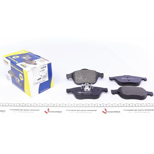 181861 ICER Колодки гальмівні (передні) Renault Megane II 04-09/Scenic II/III/Grand Scenic II/III 03-