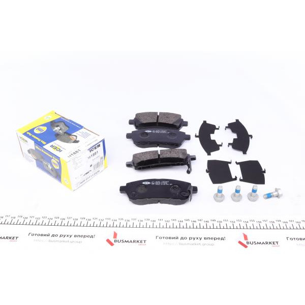 181881 ICER Колодки гальмівні (передні) Ford Fiesta VI 08-/Mazda 2 07-15/Subaru Justy 07-