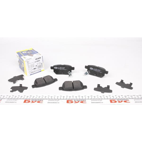 181899 ICER Колодки гальмівні (задні) Toyota Corolla/Auris 06-14/IQ/Urban Cruiser 09-15/Prius 12-/Yaris 05-