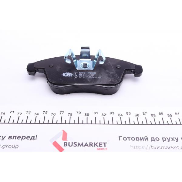 181918 ICER Колодки гальмівні (передні) Renault Megane III/Laguna III/Scenic III 08-/Clio 13- (WVA 24710/24826)