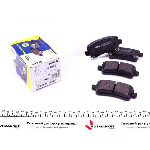 181929 ICER Колодки гальмівні (задні) Opel Insignia 08-17/Chevrolet Malibu/Bentley Flying Spur 12-/Saab 9-5 10-