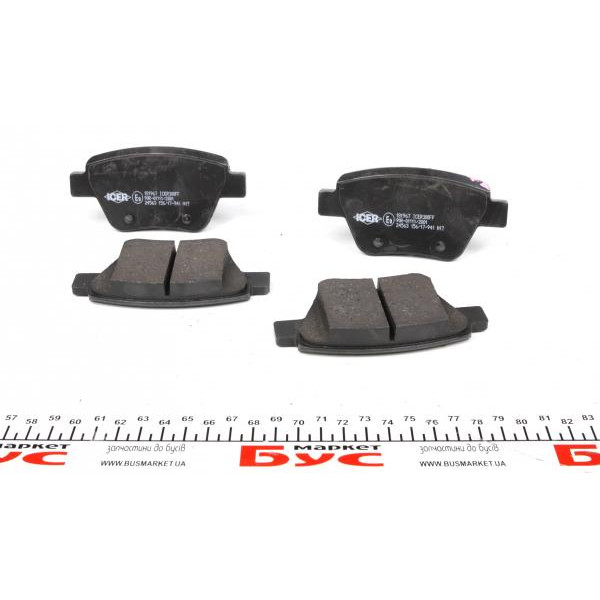 181967 ICER Колодки гальмівні (задні) Audi A1/A3/Skoda Octavia/SuperB/Yeti/VW Caddy/Touran/Golf/Passat B7/B8 04