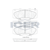 182006 ICER Колодки гальмівні (передні) Toyota Hilux 2.5-4.0 d-4d 04-