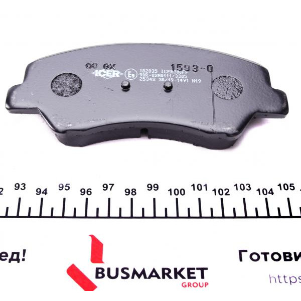 182035 ICER Колодки гальмівні (передні) Hyundai Accent IV 10-/ i20 14-/Solaris 17-/Kia Rio III 11-