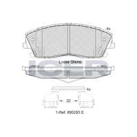 182067 ICER Колодки гальмівні (передні) Chrysler 300C 04-/Dodge Charger 05- (Bosch)