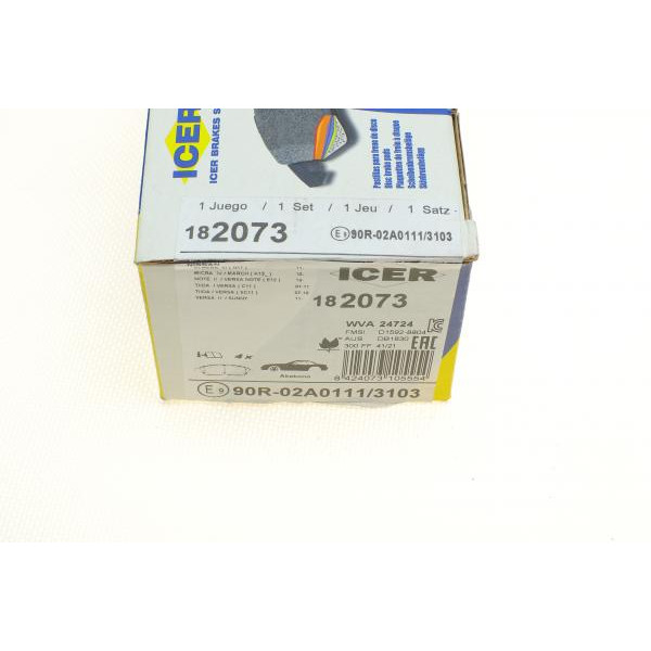 182073 ICER Колодки гальмівні (передні) Nissan Almera/Micra/Note/Tilda 1.2/1.5 dCi/1.6/1.8 07-