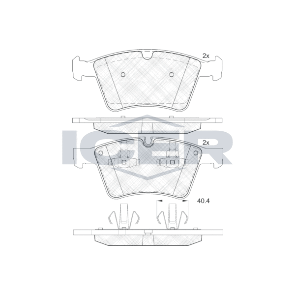 182086 ICER Колодки гальмівні (передні) MB GL-class (X164)/M-class (W164)/R-class (W251/V251) 06-14 (Ate/Teves)
