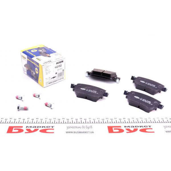 182152 ICER Колодки гальмівні (задні) Audi Q3/Skoda Octavia/Seat Leon/VW Golf/Sharan 12-/Passat B8/Caddy IV 14-