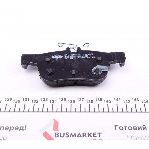 182198203 ICER Колодки гальмівні (задні) Ford Focus 18-/Galaxy/Mondeo/S-Max 14-/Kuga 12-/Ford USA Edge/Fusion 06-