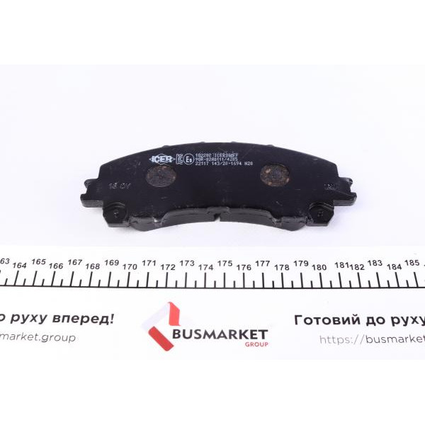 182202 ICER Колодки гальмівні (передні) Nissan Rogue 07-13/X-Trail/Infiniti Q50/Q60/QX50 13-/Renault Koleos 16-