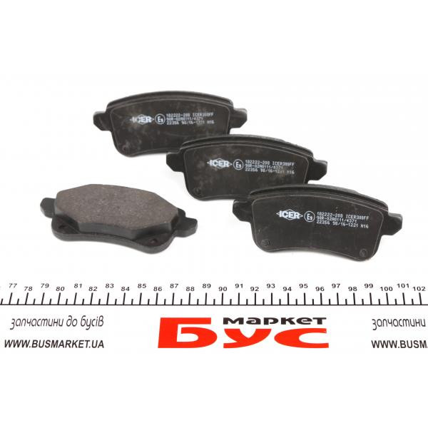 182222208 ICER Колодки гальмівні (задні) Renault Megane IV/Scenic IV/Grand Scenic IV/Espace/Talisman 16-