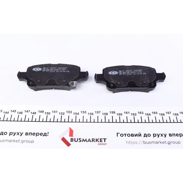 182257 ICER Колодки гальмівні (задні) Chevrolet Cruze 15-/Bolt 16-/Opel Astra K 15-