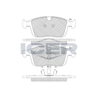 182266 ICER Колодки гальмівні (передні) Volvo XC60 I 08-17 (Ate)
