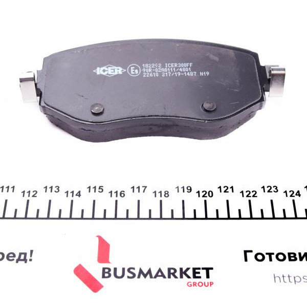 182292 ICER Колодки гальмівні (передні) Renault Megane IV 15-