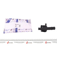 90004 IMPERGOM Фланець системи охолодження VW T5 03-09/Caddy II 1.9TDI 95-04