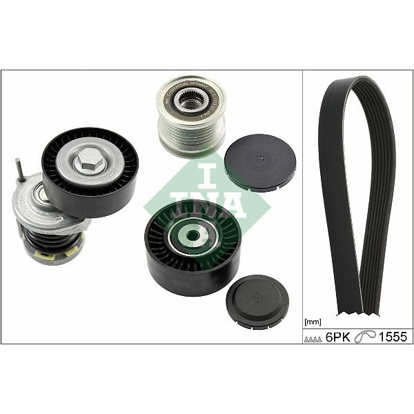 529053520 INA Комплект ременя генератора VW T5/T6 2.0 TDI 09- (6PK 1555)