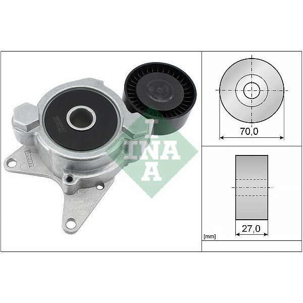 534017410 INA Натягувач ременя генератора Toyota Rav4 2.0/2.2D 06-/Lexus IS 05-12