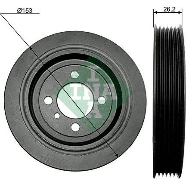 544009310 INA Шків колінвалу Hyundai Accent/Elantra/Santa Fe 2.0/2.2CRDi 01-12