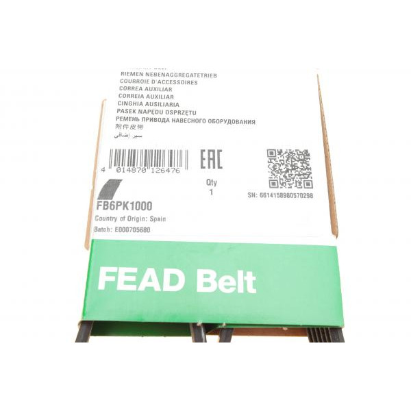 FB6PK1000 INA Ремінь генератора MB OM601/602 (-PS)