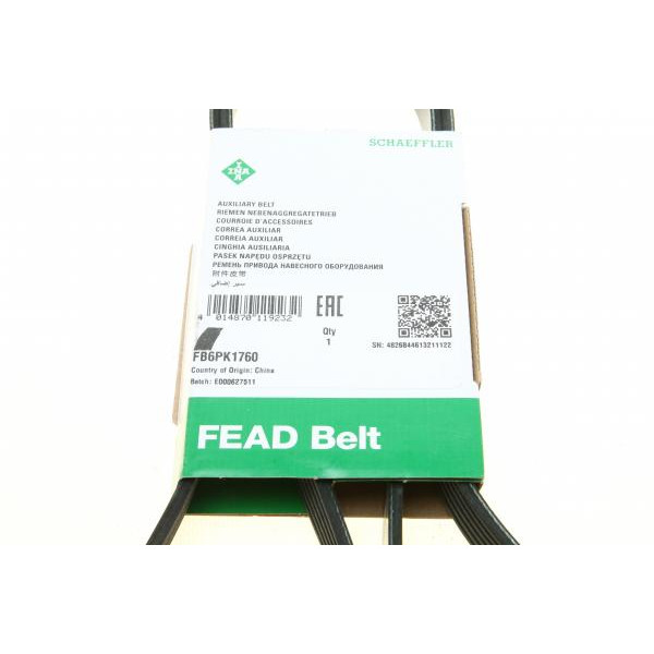 FB6PK1760 INA Ремінь генератора MB W202/203/VW/Audi 2.4/2.8i