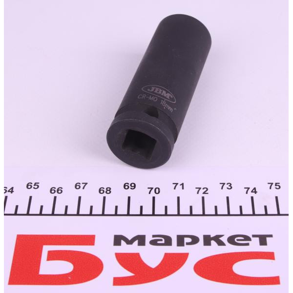 12067 JBM Головка ударна 6-гранна HEX (1/2") (d=18mm)