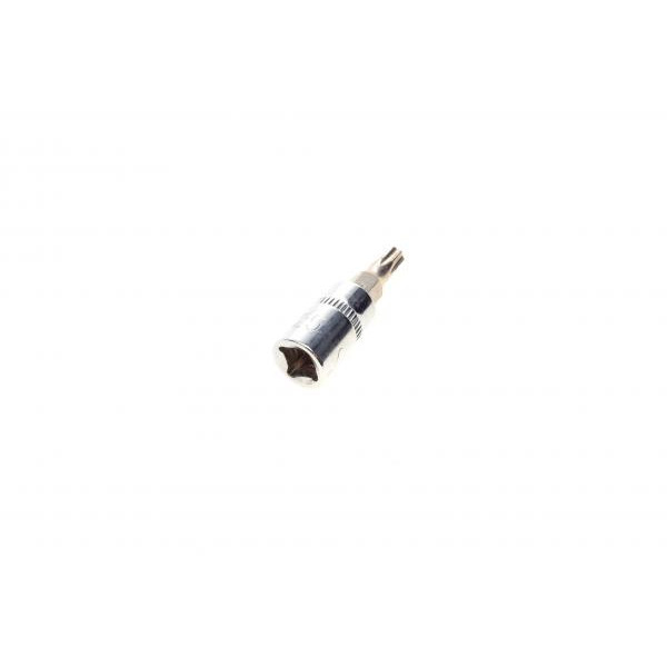 13387 JBM Біта Torx T25 + адаптер під ключ 1/4" (хромована)