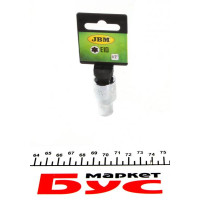 13658 JBM Головка Torx E10 (под ключ 1/2") (хромированная)