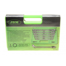 51659 JBM Набор ключей 12-гранных шарнирных (6шт) (8x9-18x19mm)