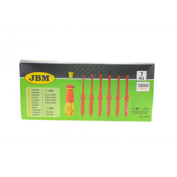 52009 JBM Набор отверток с электрической изоляцией (8шт) (до 1000В)