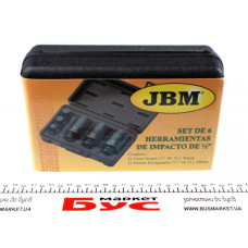 52337 JBM Набір головок ударних 6-гранних 1/2" (3 шт)
