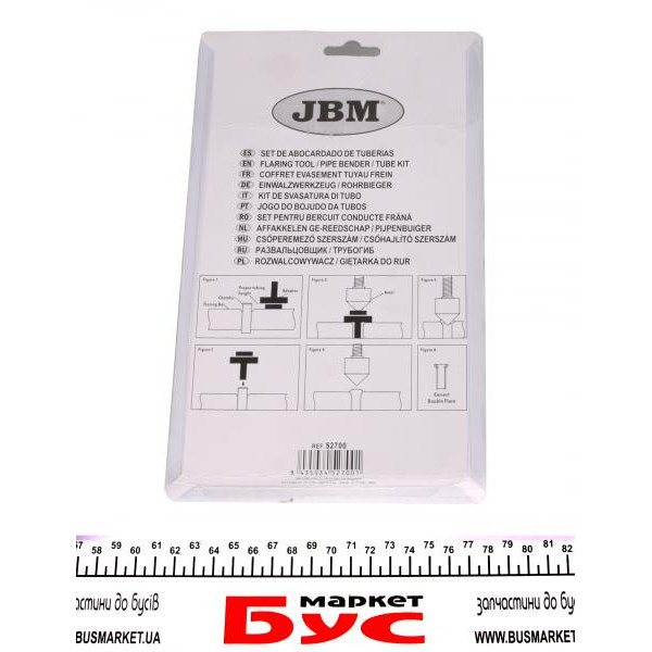 52700 JBM Набір інструментів для розвальцювання гальмівних трубок (розвальцівник/трубогиб)