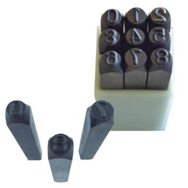 52882 JBM Набір штампів сталевих (числових) (9 шт) (1/4"-5mm)