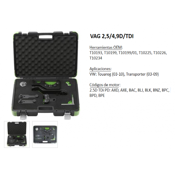 53284 JBM Інструмент регулювання зубчастого ременя VW T5 2.5TDI 03-09/4.9D (AXD/AXE/BAC/BLJ/BLK,BNZ/BPC/BPD/BPE)