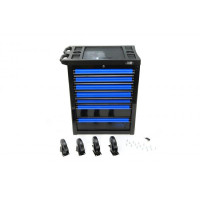 53900 JBM Тележка с инструментами на колесах JBM (синяя) на 7 ящиков