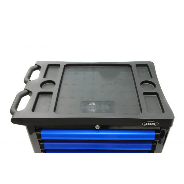 53900 JBM Тележка с инструментами на колесах JBM (синяя) на 7 ящиков