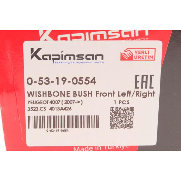053190554 KAPIMSAN Сайлентблок важеля (переднього/ззаду) Mitsubishi Outlander 06-12/Lancer VIII 08-