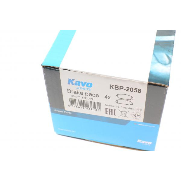 KBP2058 KAVO PARTS Колодки гальмівні (передні) Honda Accord IX/X 12-/HR-V 15-