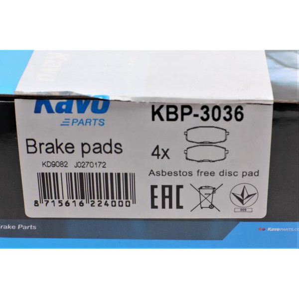 KBP3036 KAVO PARTS Колодки гальмівні (передні) Kia Ceed/Hyundai I30 06-