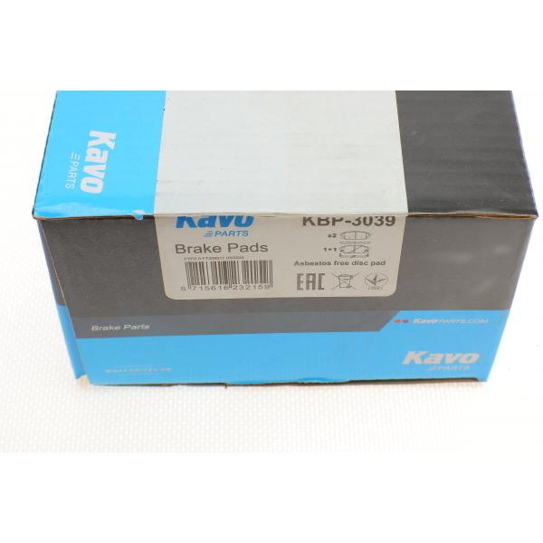 KBP3039 KAVO PARTS Колодки гальмівні (передні) Hyundai ix55 3.0 CRDi 3.8 V6 24V 08-12/Veracruz 3.8 V6 24V 06-12