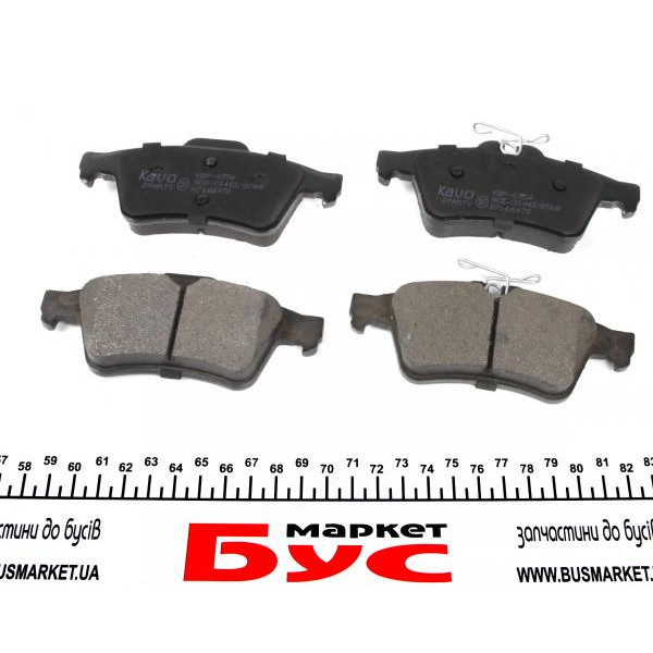 KBP6554 KAVO PARTS Колодки гальмівні (задні) Ford Connect 02-/Mazda 3/5 03- (Ate - Teves)