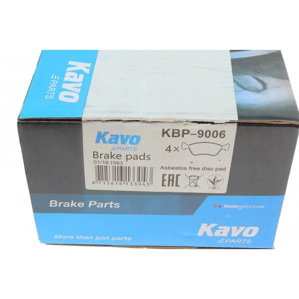 KBP9006 KAVO PARTS Колодки гальмівні (передні) Toyota Avensis 1.6-2.0/2.0TD 97-05