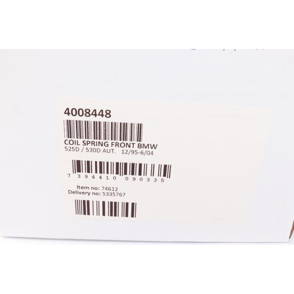 4008448 LESJOFORS Пружина (передня) BMW 5 (E39) 525d/530d 98-04 АКПП (седан/універсал) (без М-техніки)